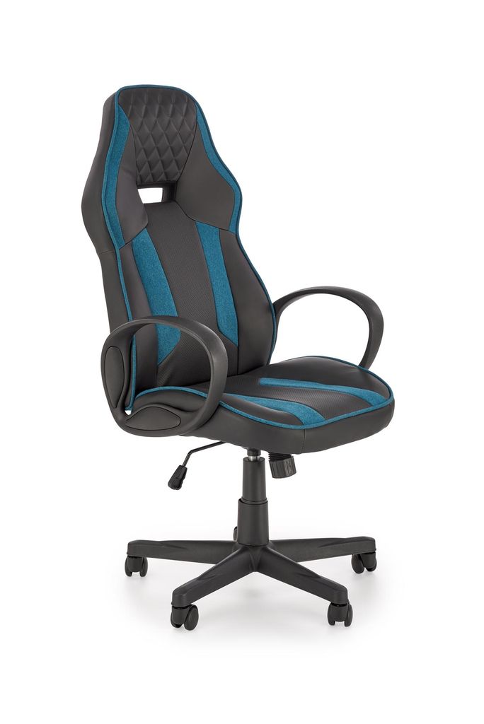 Gamer szék, állítható, bőr - fém - műanyag, fekete - kék - TRANSFORMER - Butopêa